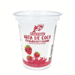Disposable PP Plastic Ice Cream / Cold Drink Cup With Customized Strawberry Printing