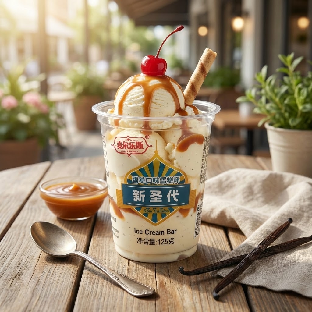 Disposable PP Plastic Ice Cream Sundae Cup With Customized Printing - Image 2