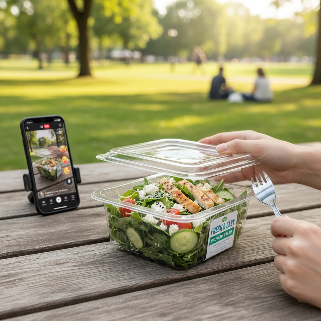 Refrigerator&Microwave-Safe PP Disposable Sqaure Bowl - Image 2