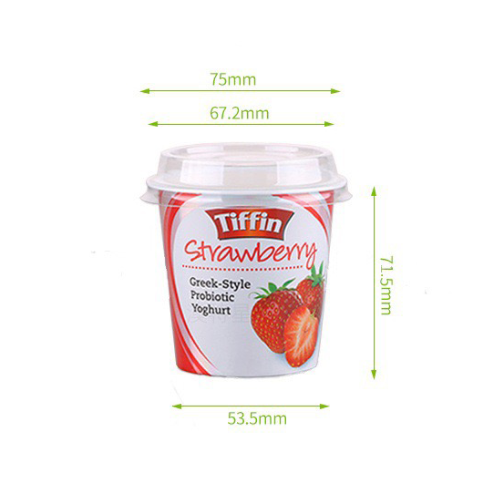 Disposable PP Plastic Yogurt Cup Round Shape With Customized Printing - Image 4
