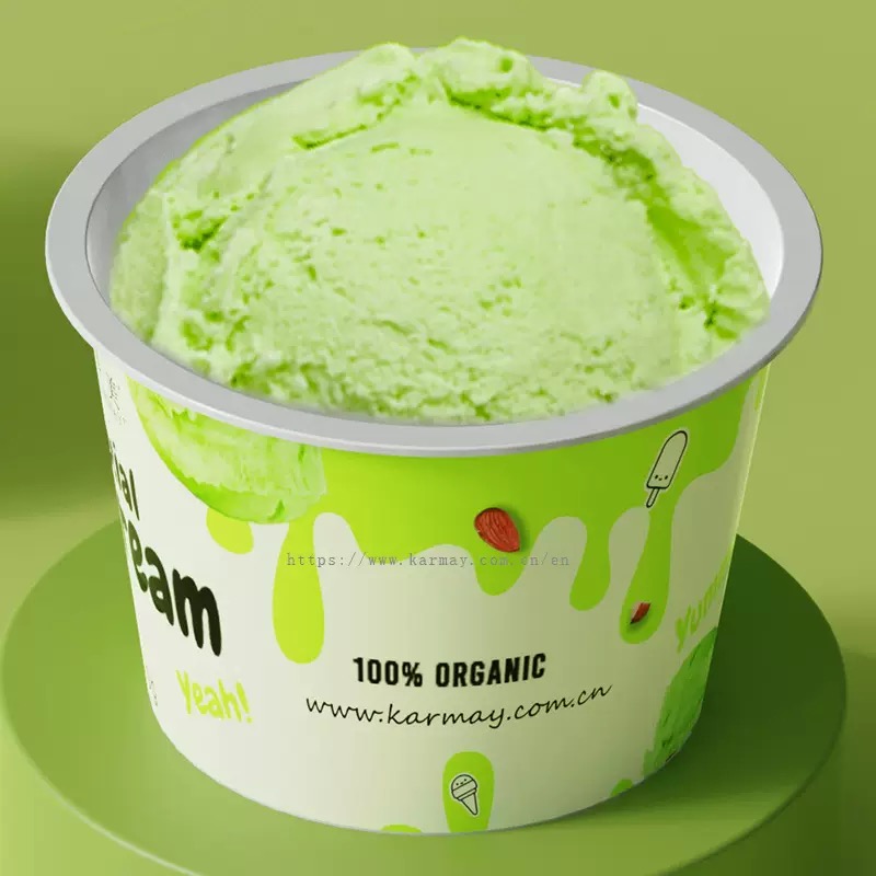 Disposable PP Plastic Ice Cream / Yogurt Cup Round Shape With Customized Printing - Image 2