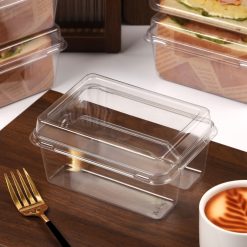 Plastic Double-Grooved Sandwish / Cake Packaging Box