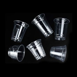 Ø93mm PET Disposable Tapered Cup — Transparent Cups for Bubble Tea, Ice Cream, and Coffee