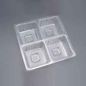 Blister-molded Custom Plastic 4 Box Tray